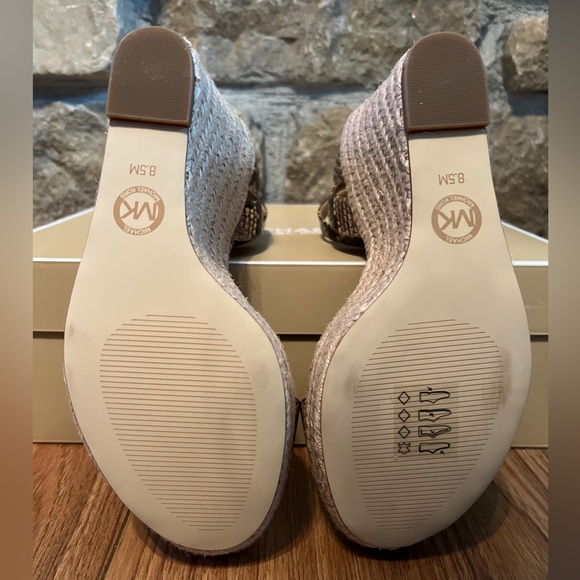 MICHAEL KORS Kimberly Wedge 8.5 Snake Print Platform Ankle Strap NEWinBOX $130 - Picture 6 of 9